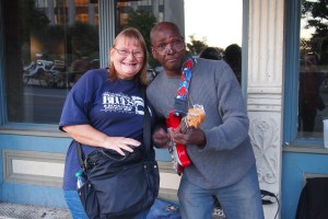 Accosted by a busker in Memphis