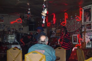 Inside Red's Blues Club. Big A singing.