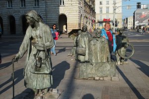 Among amazing sculptures in Wroclaw Poland