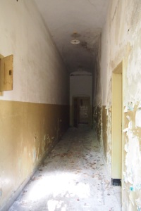 Inside the crumbling building that was Mum's school.