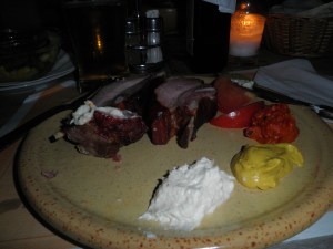 My first Slovenian dinner of smoked pork