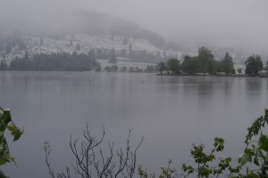 We could sort of see Lake Bohinj.