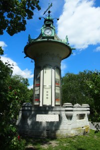 Clock tower with barometer Stadtpark