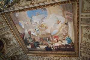 A sample of the decorated ceiling in the Art History Museum