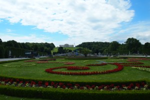 Geometric garden on the way to the Gloriette