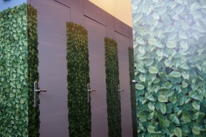 This bathroom in the castle made be blink when I first entered.