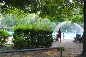 Wading pool not far from my hostel.