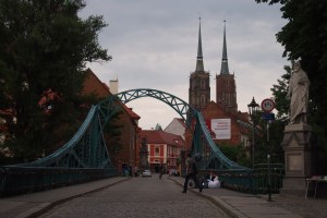 Tumski bridge leading to Cathedral Island.