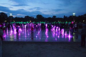 Fountain beside the fountain, interactive fun for kids of all ages.