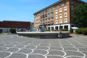 Near the railway station, I liked the paving.
