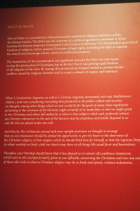 A picture paints a thousand words Edict of Milan