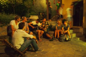 You generally find some musicians staying in hostels