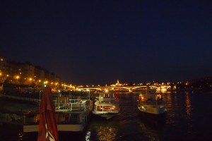 From my boat hotel at night