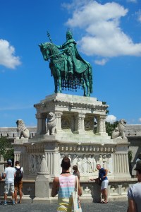 Equestrian statue of King Saint Stephen or Stephen I of Hungary, Buda Castle Hill