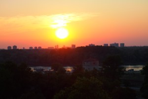 The sunset over the confluence was stunning.