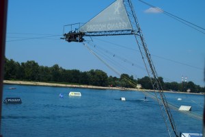 Cable waterskiing/wakeboarding at Ada