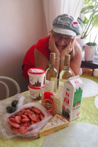 What more could you want, prawns, cheese and wine in Sweden.