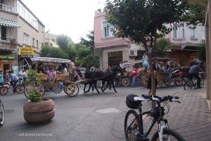 Horses and bikes, delightful.