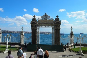 By the water at Dolmahce Palace 